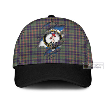 Tailylour Weathered Tartan Classic Cap with Family Crest In Me Style