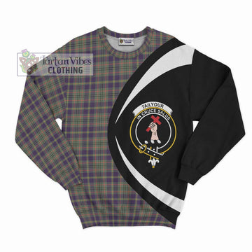 Tailylour Weathered Tartan Sweatshirt with Family Crest Circle Style