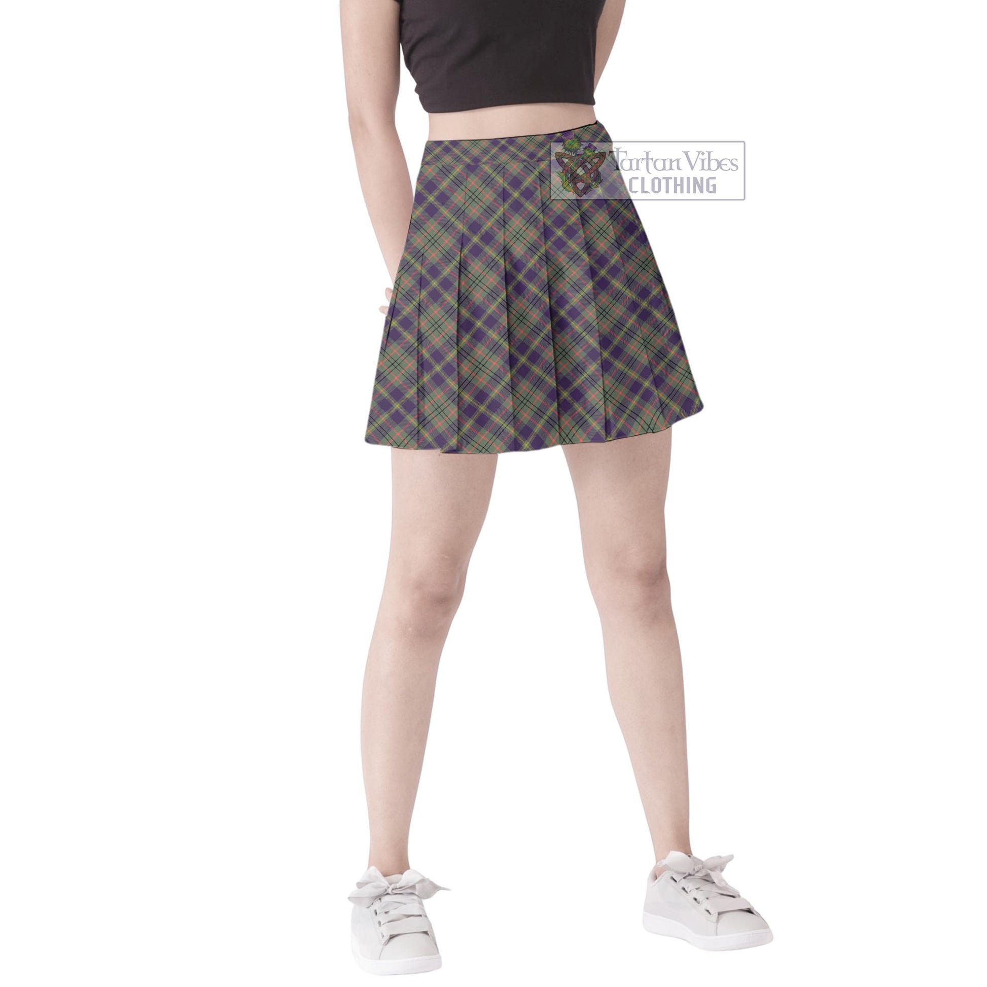 Tartan Vibes Clothing Tailylour Weathered Tartan Women's Plated Mini Skirt