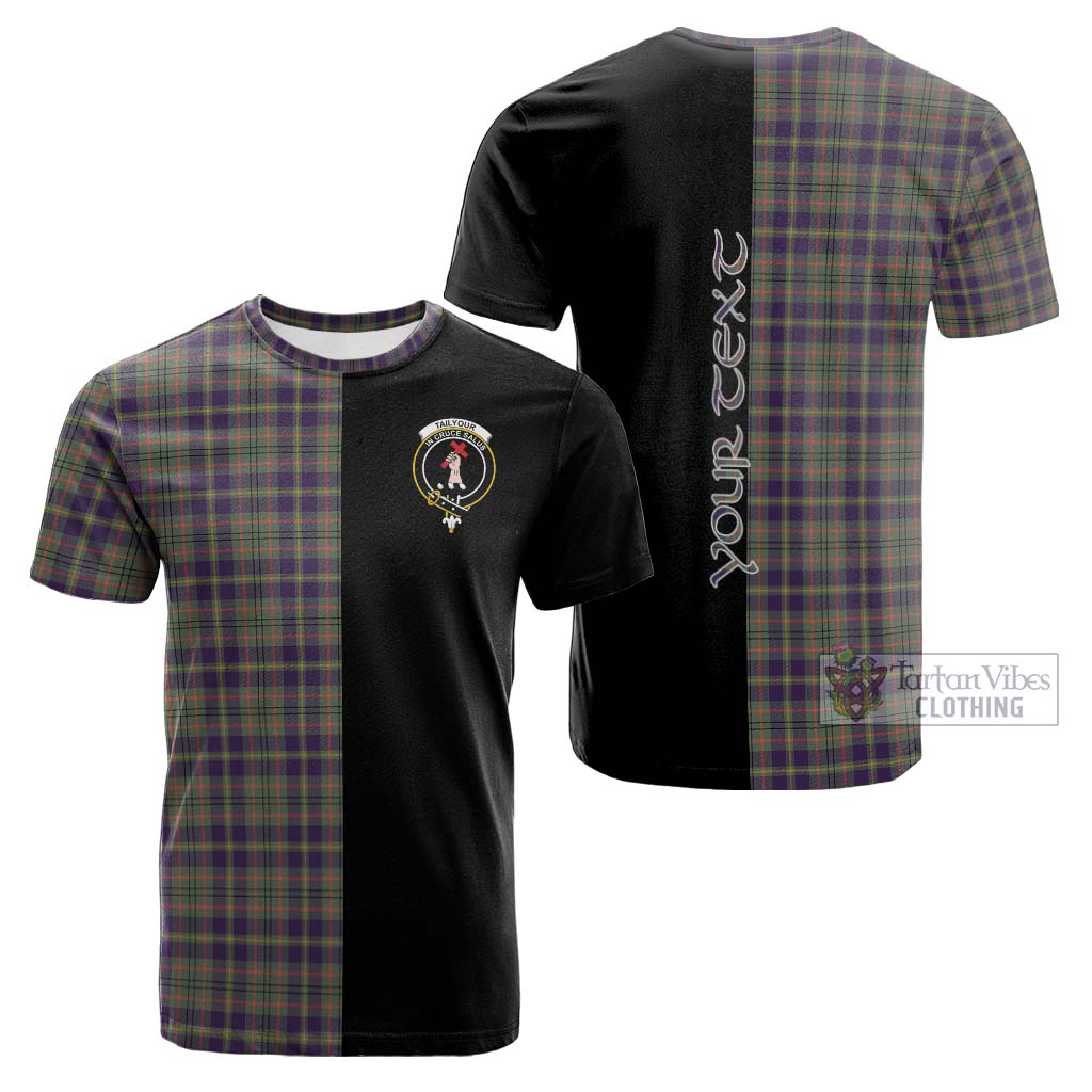 Tartan Vibes Clothing Tailylour Weathered Tartan Cotton T-shirt with Family Crest and Half Of Me Style