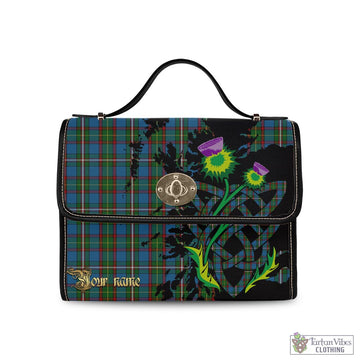 Tait Tartan Waterproof Canvas Bag with Scotland Map and Thistle Celtic Accents