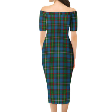 Tait Tartan Off Shoulder Lady Dress