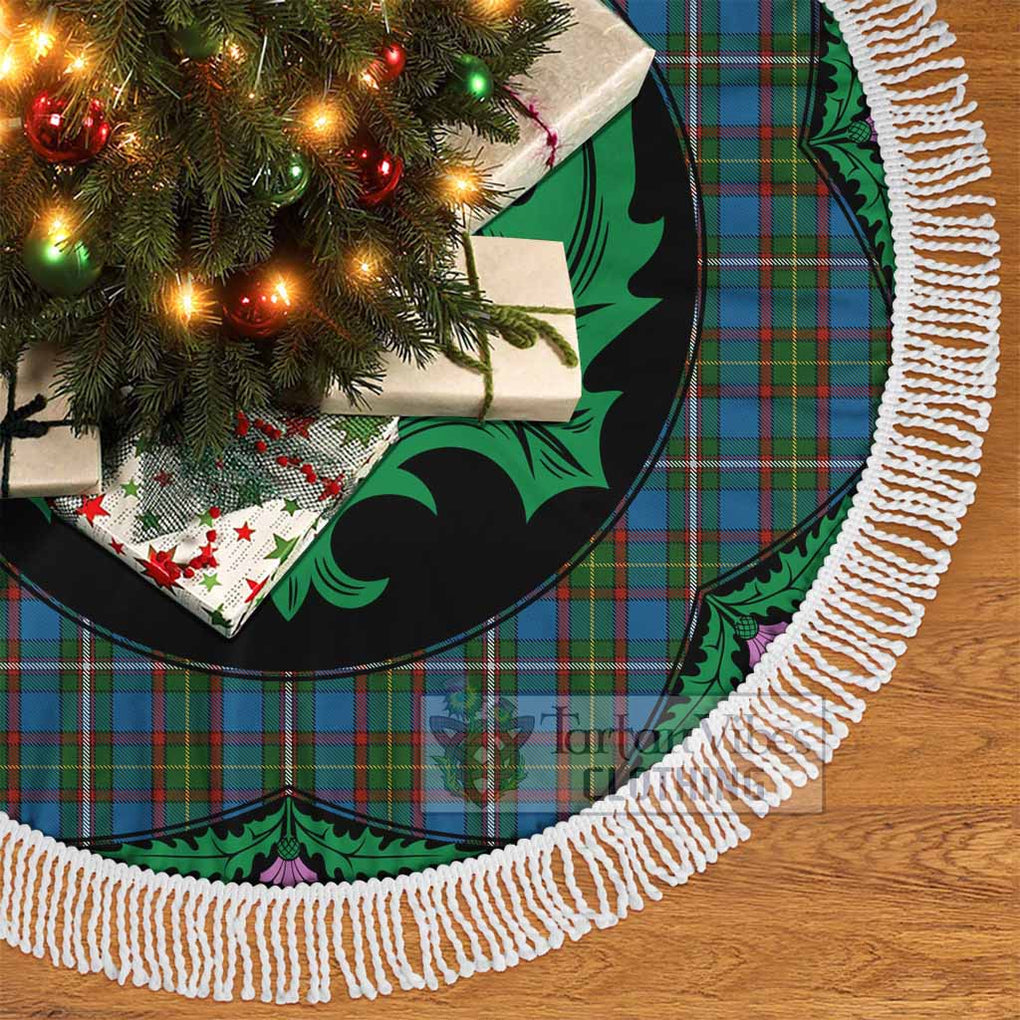 Tartan Vibes Clothing Tait Tartan Christmas Tree Skirt Scottish Thistle Style