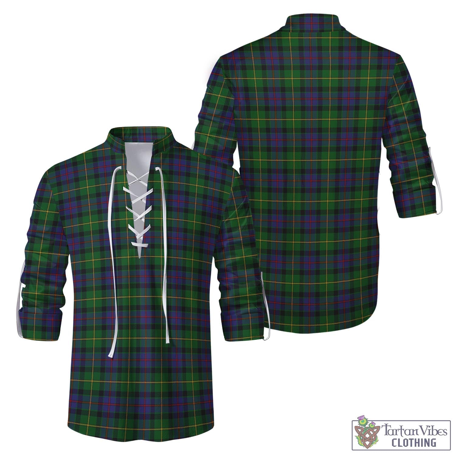 Tartan Vibes Clothing Tait Modern Tartan Men's Scottish Traditional Jacobite Ghillie Kilt Shirt