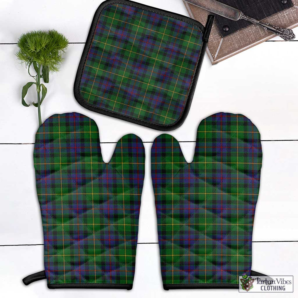 Tait Modern Tartan Combo Oven Mitt & Pot-Holder Combo 1 Oven Mitt & 1 Pot-Holder Black - Tartan Vibes Clothing