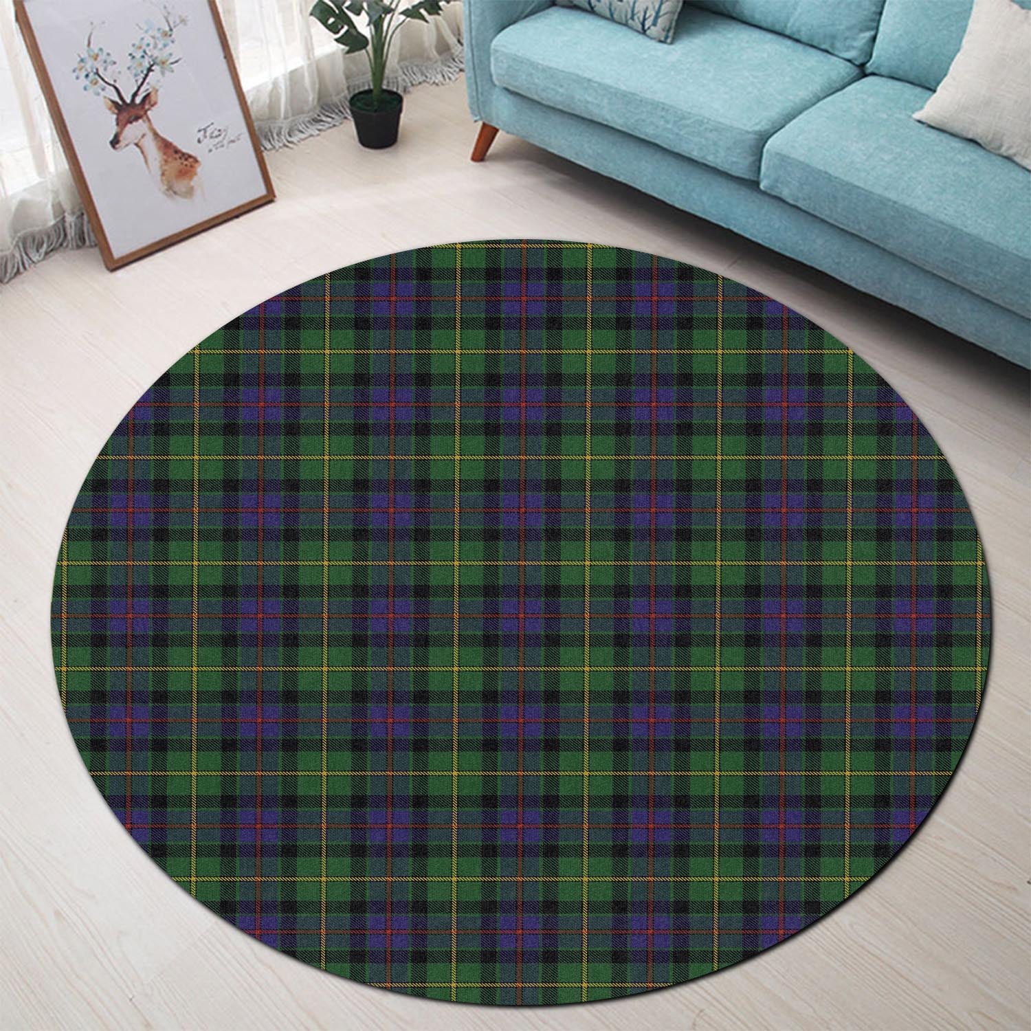 tait-modern-tartan-round-rug