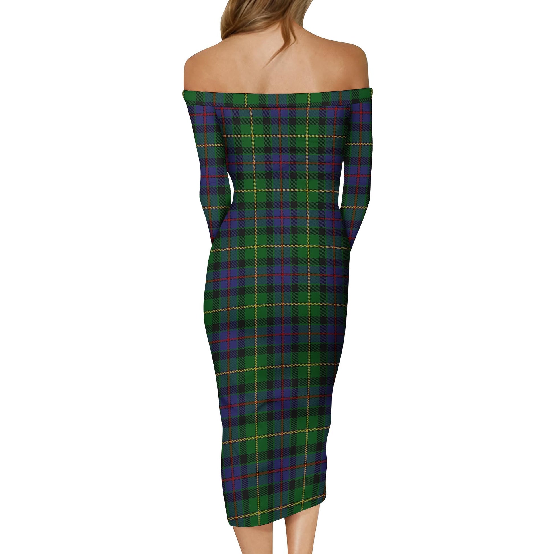 Tait Modern Tartan Off Shoulder Lady Dress - Tartanvibesclothing