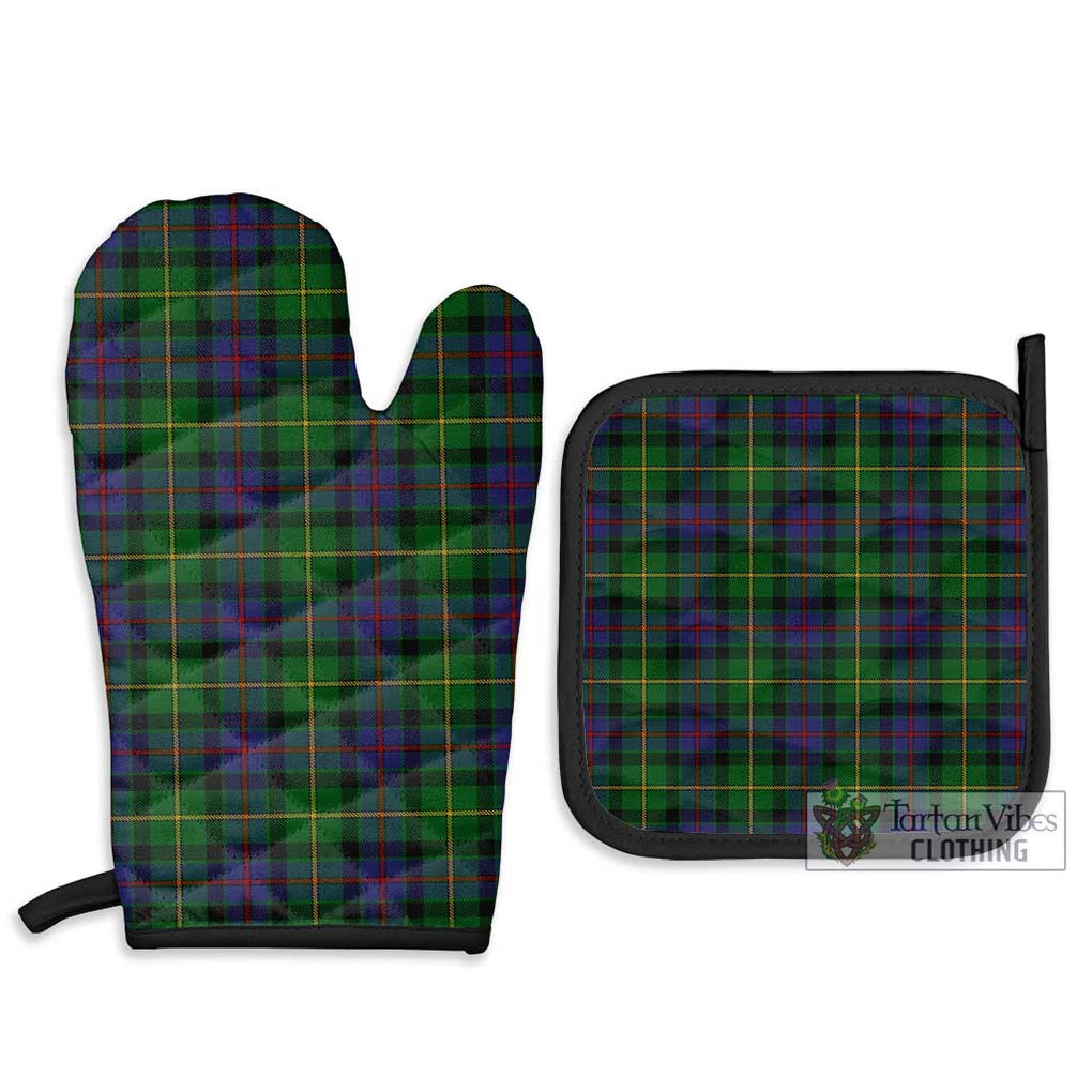 Tait Modern Tartan Combo Oven Mitt & Pot-Holder Combo 1 Oven Mitt & 2 Pot-Holder Black - Tartan Vibes Clothing