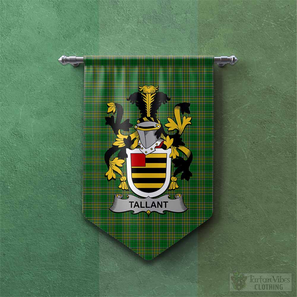 Tallant Irish Clan Tartan Gonfalon, Tartan Banner with Coat of Arms Chevron - Tartan Vibes Clothing
