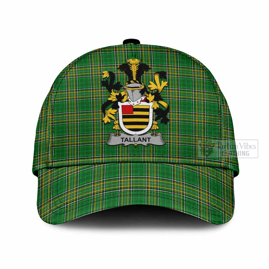 Tartan Vibes Clothing Tallant Irish Clan Tartan Classic Cap with Coat of Arms