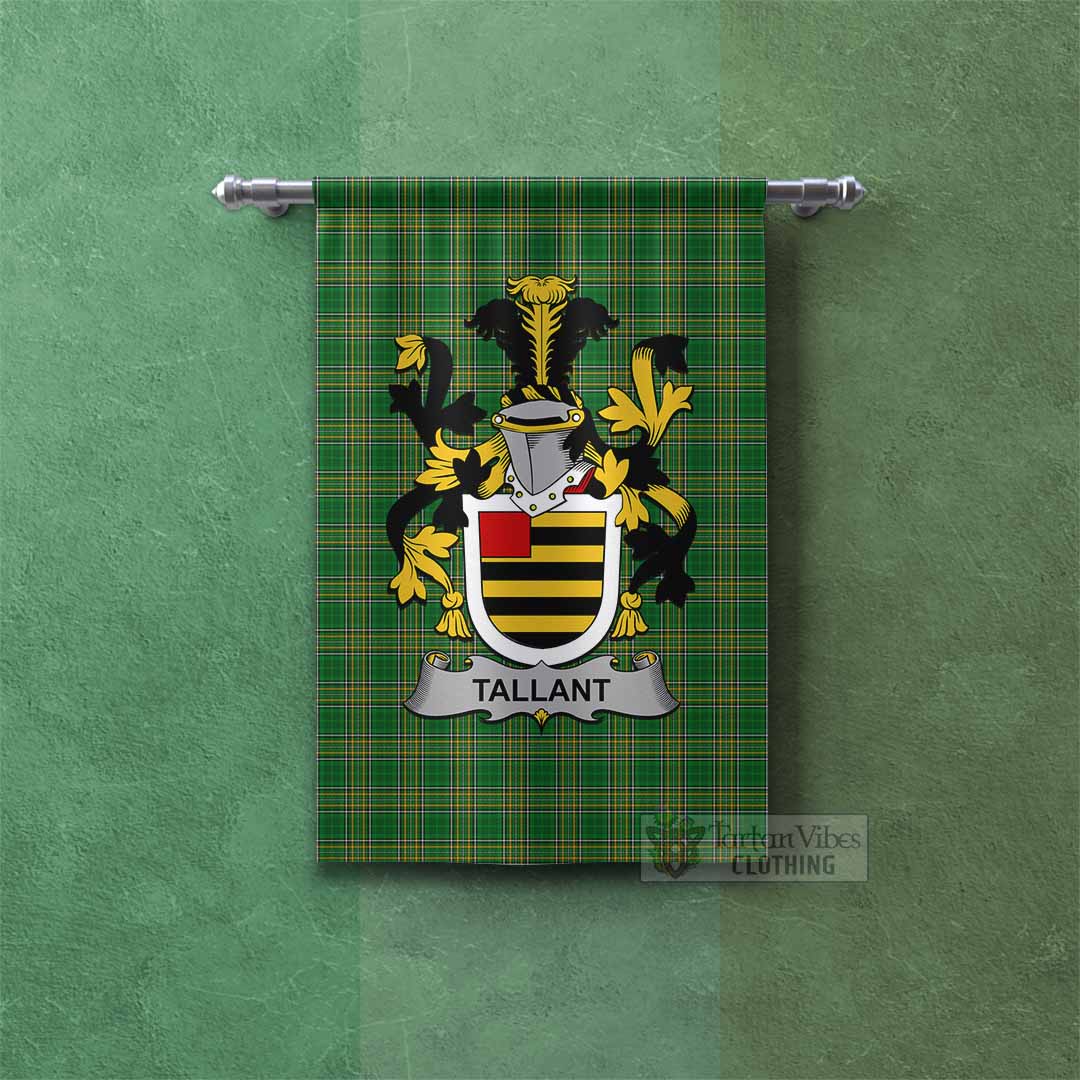 Tallant Irish Clan Tartan Gonfalon, Tartan Banner with Coat of Arms Rectangle - Tartan Vibes Clothing