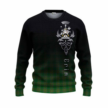 Tallis Irish Clan Knitted Sweater with Coat of Arms Erin Go Bragh Celtic Inspired Unisex - Tartan Vibes Clothing