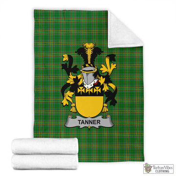Tanner Irish Clan Tartan Blanket with Coat of Arms X-Large 59 x 79 inches 150 x 200 cm - Tartan Vibes Clothing