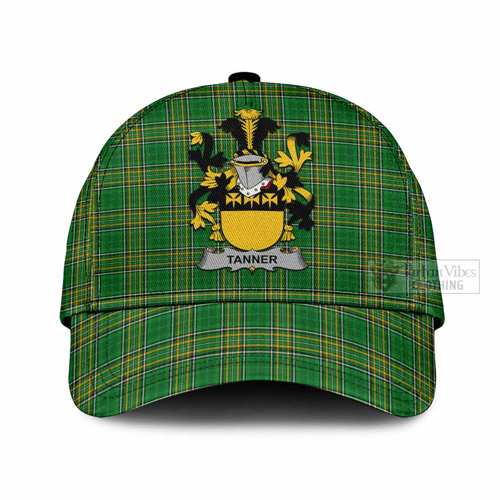 Tartan Vibes Clothing Tanner Irish Clan Tartan Classic Cap with Coat of Arms