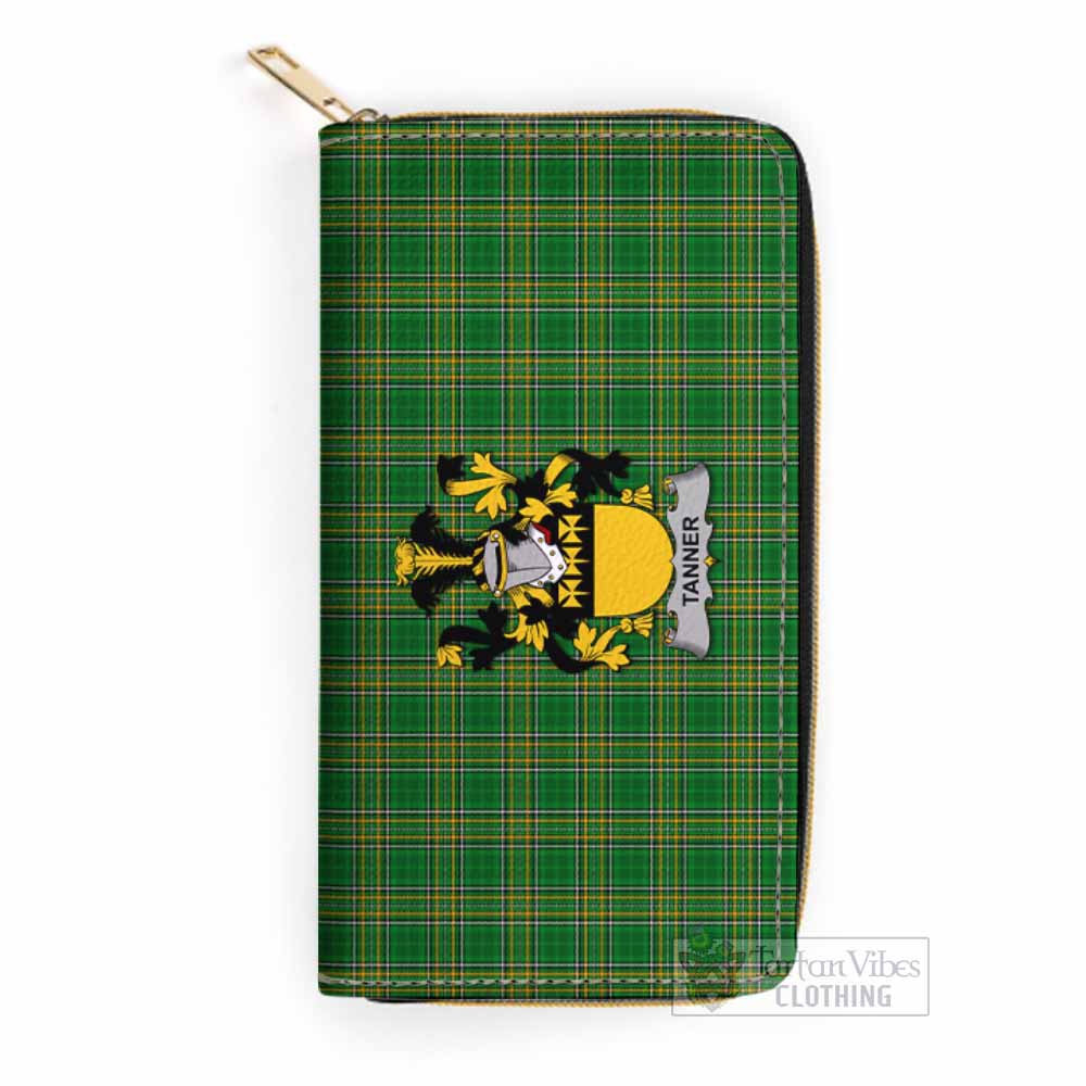 Tanner Irish Clan Tartan Women's Leather Wallet with Coat of Arms One Size 19.7*10.5*3.5 cm - Tartan Vibes Clothing