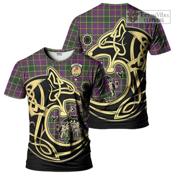 Taylor (Tailylour) Tartan T-Shirt with Family Crest Celtic Wolf Style