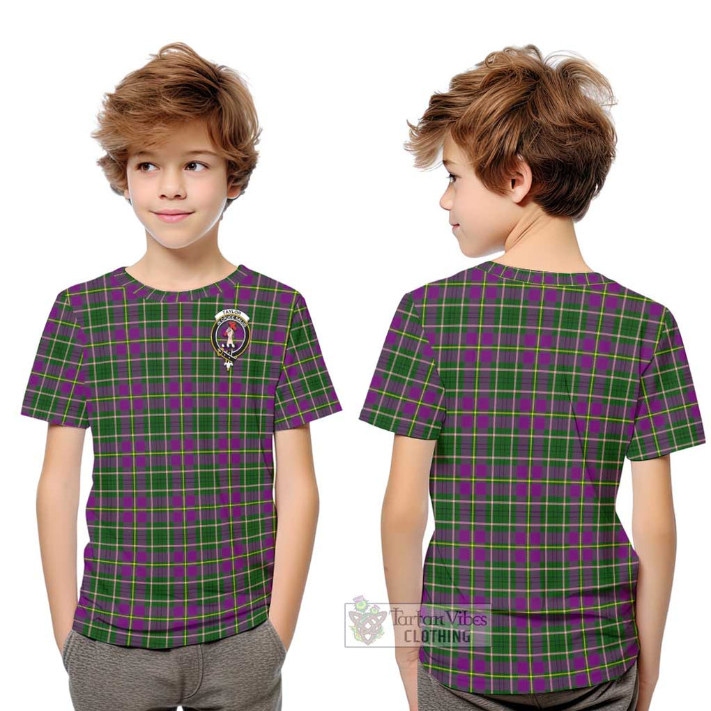 Taylor (Tailylour) Tartan Kid T-Shirt with Family Crest Youth XL Size14 - Tartanvibesclothing Shop