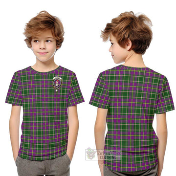 Taylor (Tailylour) Tartan Kid T-Shirt with Family Crest