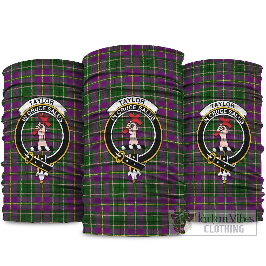 Taylor Tartan Neck Gaiters, Tartan Bandanas, Tartan Head Band with Family Crest