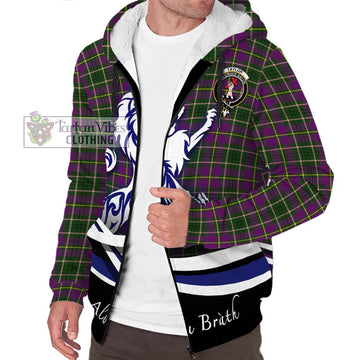 Taylor (Tailylour) Tartan Sherpa Hoodie with Alba Gu Brath Regal Lion Emblem