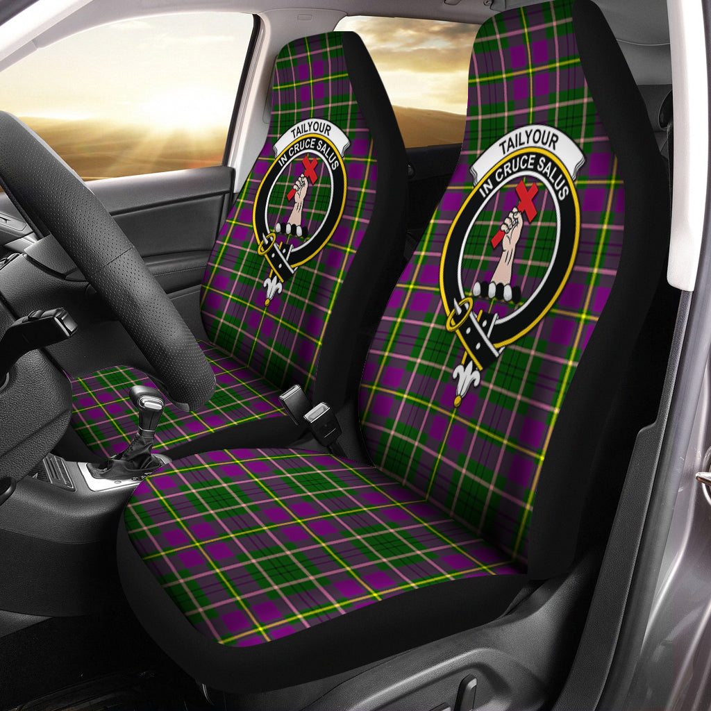 Taylor (Tailyour) Tartan Car Seat Cover with Family Crest One Size - Tartan Vibes Clothing