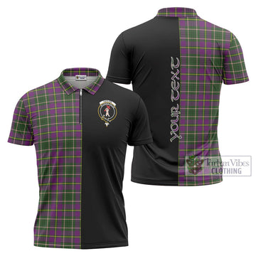 Taylor (Tailylour) Tartan Zipper Polo Shirt with Family Crest and Half Of Me Style