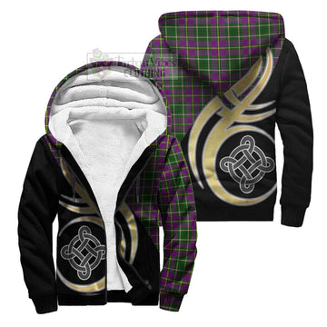 Taylor (Tailylour) Tartan Sherpa Hoodie with Family Crest and Celtic Symbol Style