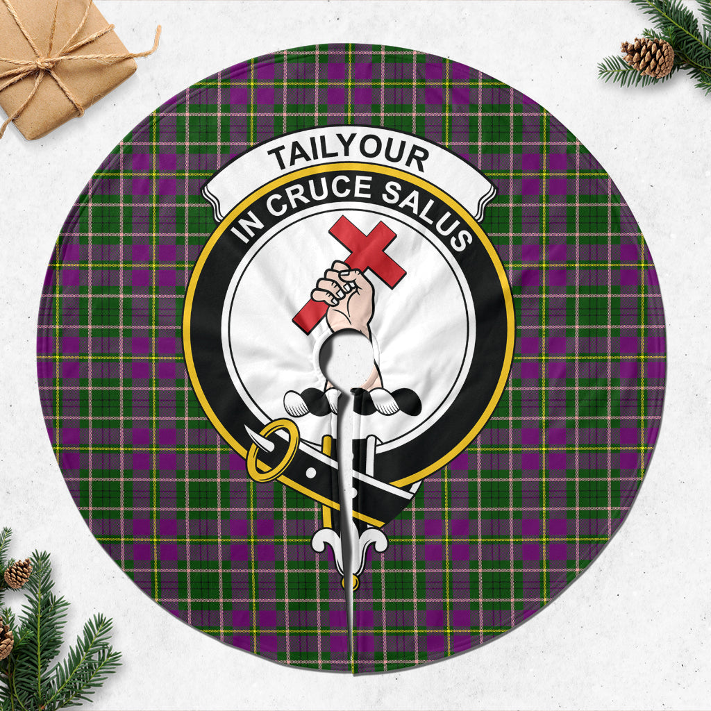 Taylor (Tailyour) Tartan Christmas Tree Skirt with Family Crest 47*47 inch - Tartan Vibes Clothing