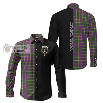 Taylor (Tailylour) Tartan Long Sleeve Button Shirt with Family Crest and Half Of Me Style