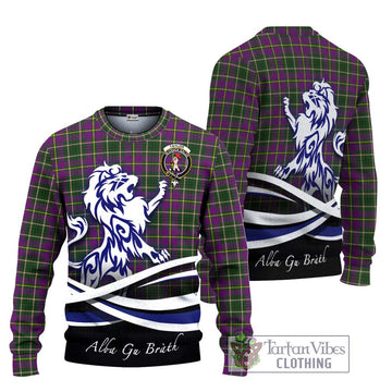 Taylor (Tailylour) Tartan Ugly Sweater with Alba Gu Brath Regal Lion Emblem