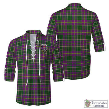 Taylor (Tailylour) Tartan Men's Scottish Traditional Jacobite Ghillie Kilt Shirt with Family Crest