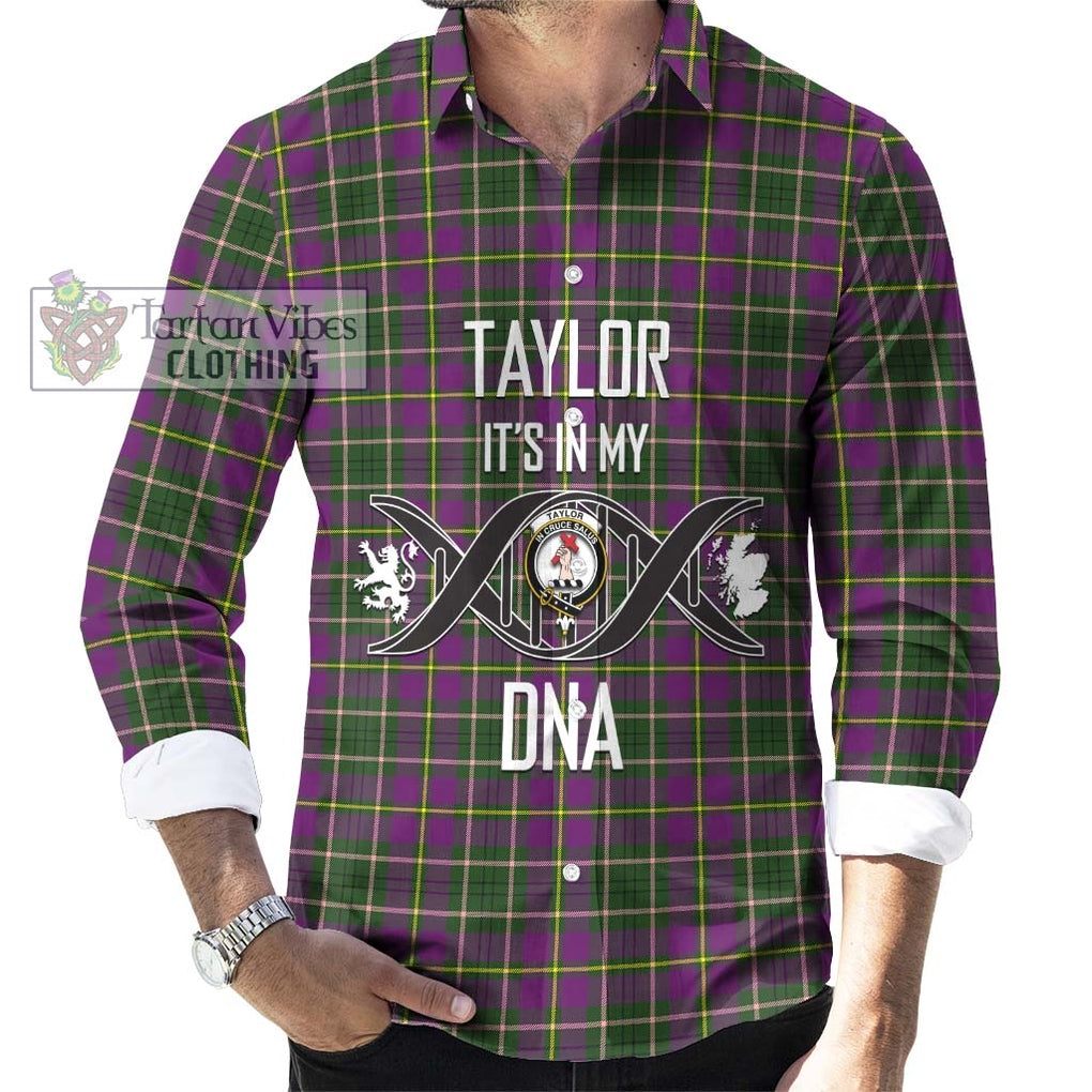 Taylor (Tailylour) Tartan Long Sleeve Button Shirt with Family Crest DNA In Me Style Men's Shirt S - Tartanvibesclothing Shop