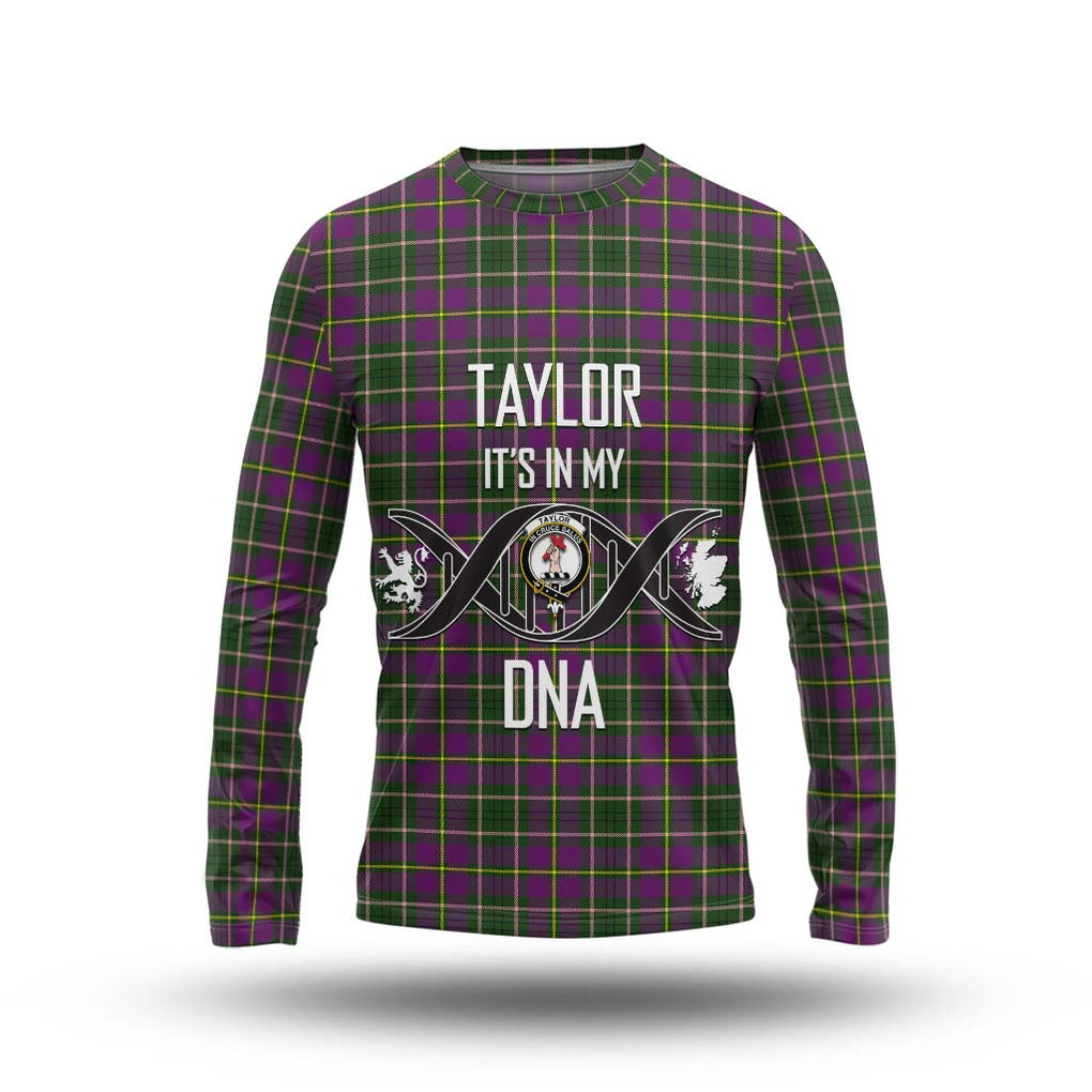 Taylor (Tailylour) Tartan Long Sleeve T-Shirt with Family Crest DNA In Me Style Unisex - Tartanvibesclothing Shop