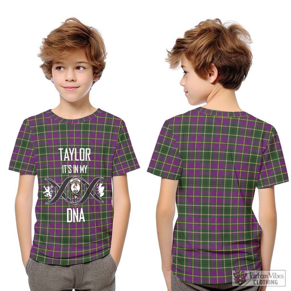 Taylor (Tailylour) Tartan Kid T-Shirt with Family Crest DNA In Me Style Youth XL Size14 - Tartanvibesclothing Shop