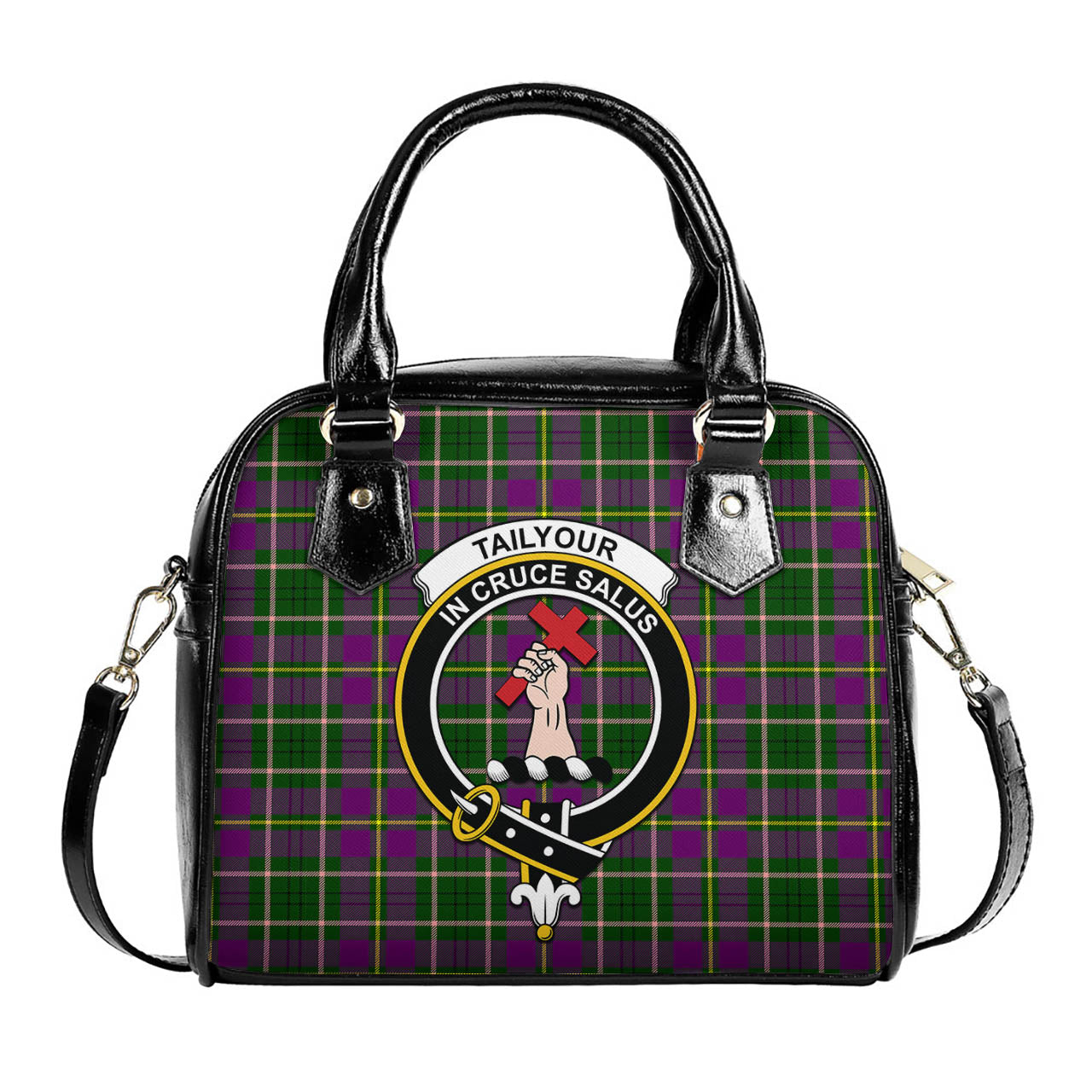 Taylor Tartan Shoulder Handbags with Family Crest One Size 6*25*22 cm - Tartanvibesclothing