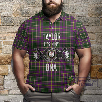 Taylor (Tailylour) Tartan Polo Shirt with Family Crest DNA In Me Style