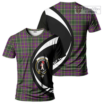 Taylor (Tailylour) Tartan T-Shirt with Family Crest Circle Style