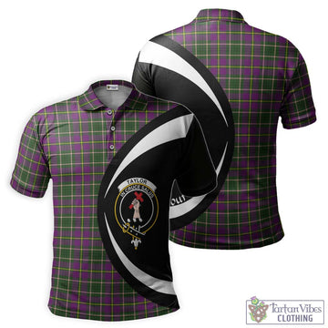 Taylor (Tailylour) Tartan Men's Polo Shirt with Family Crest Circle Style