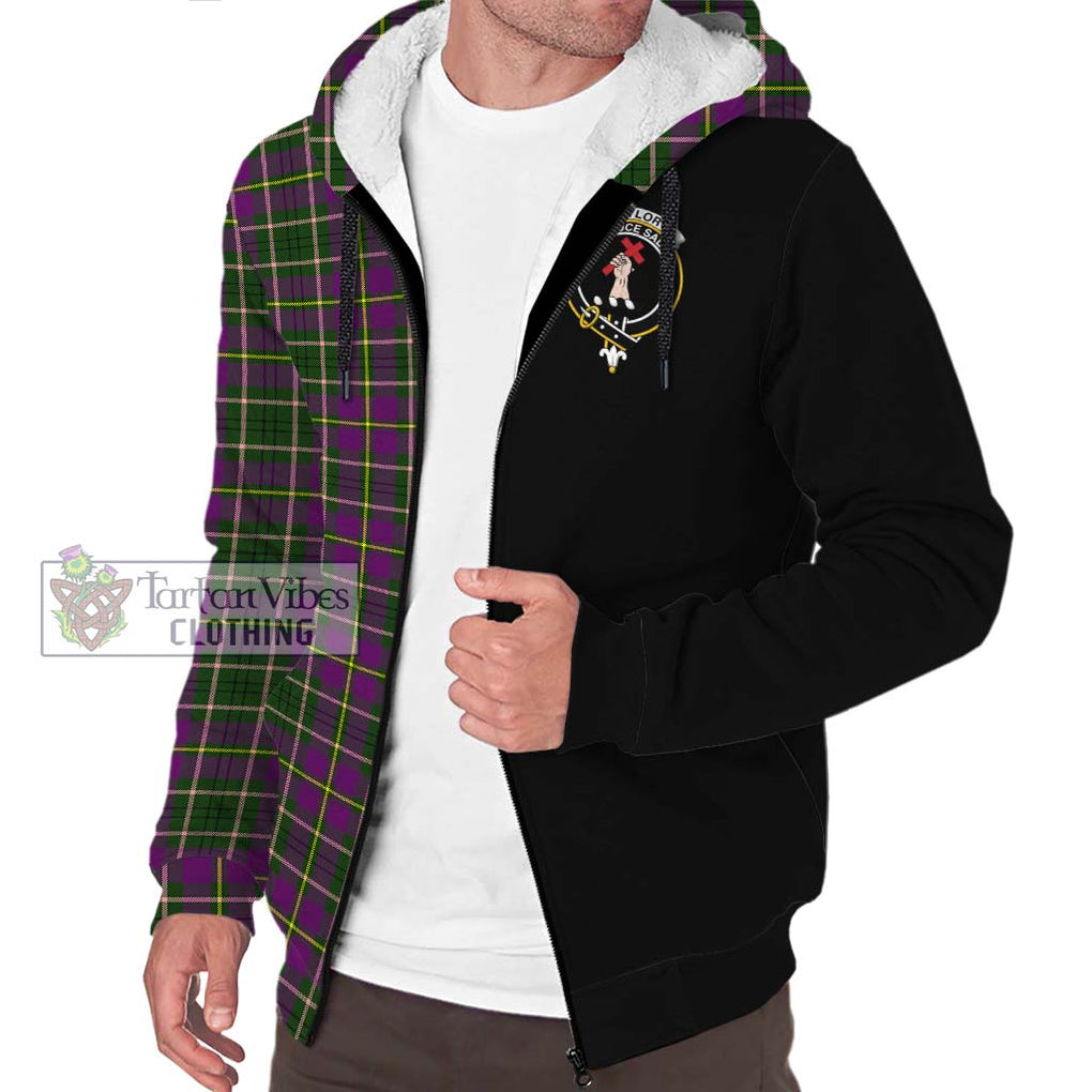 Taylor (Tailylour) Tartan Sherpa Hoodie with Family Crest and Half Of Me Style Unisex S - Tartanvibesclothing Shop