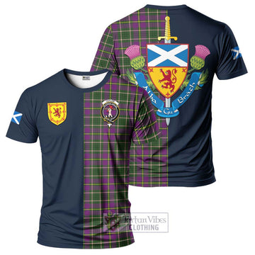 Taylor (Tailylour) Tartan T-Shirt Alba with Scottish Lion Royal Arm Half Style