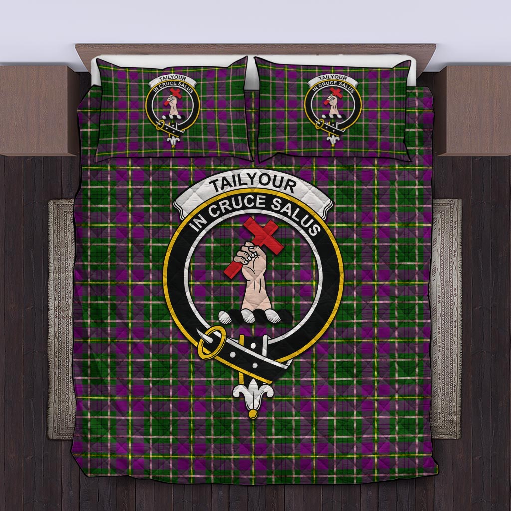 Taylor (Tailylour) Tartan Quilt Bed Set with Family Crest Twin - Tartan Vibes Clothing