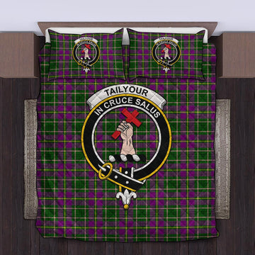 Taylor (Tailylour) Tartan Quilt Bed Set with Family Crest