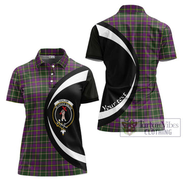 Taylor (Tailylour) Tartan Women's Polo Shirt with Family Crest Circle Style