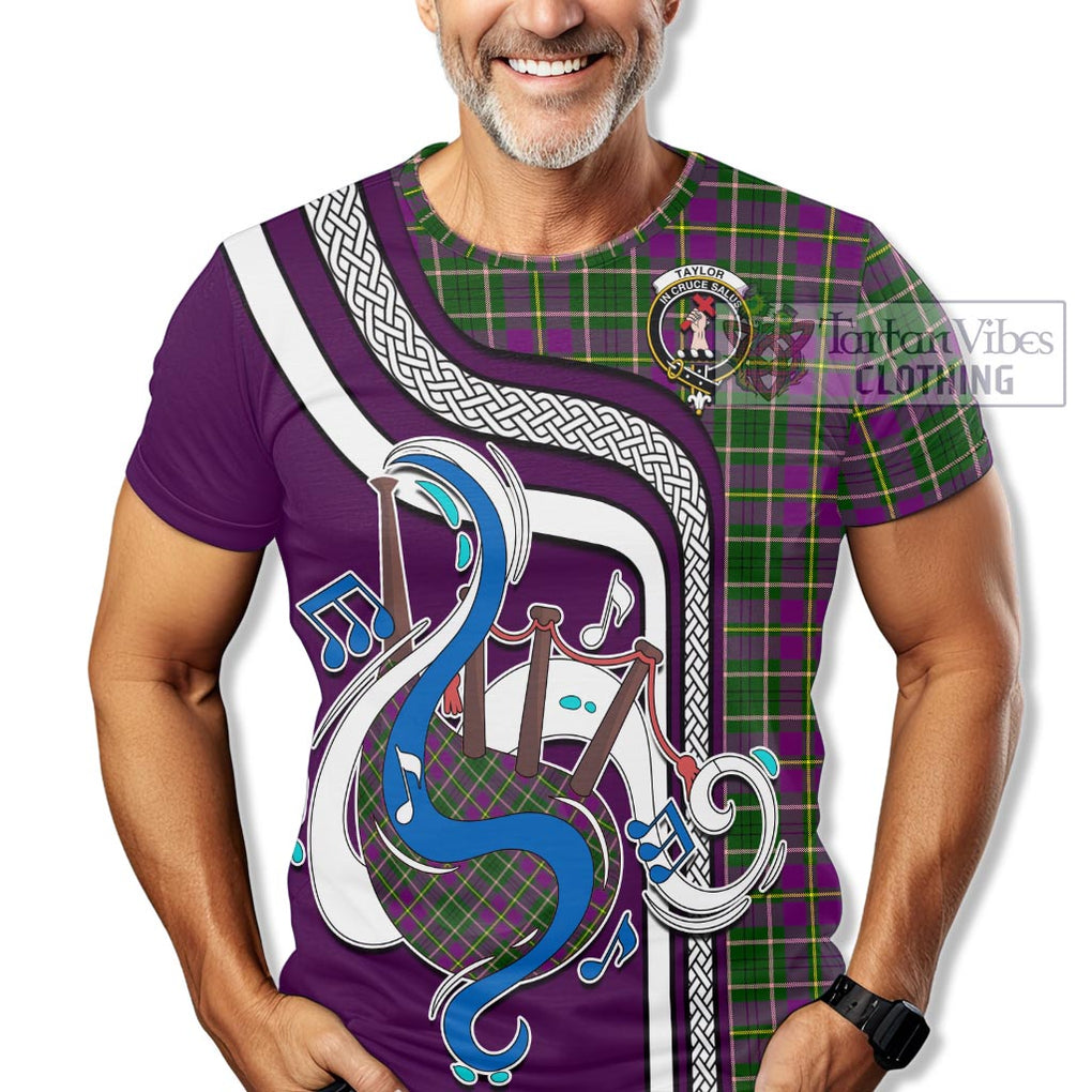 Taylor (Tailylour) Tartan T-Shirt with Epic Bagpipe Style Kid's Shirt - Tartanvibesclothing Shop