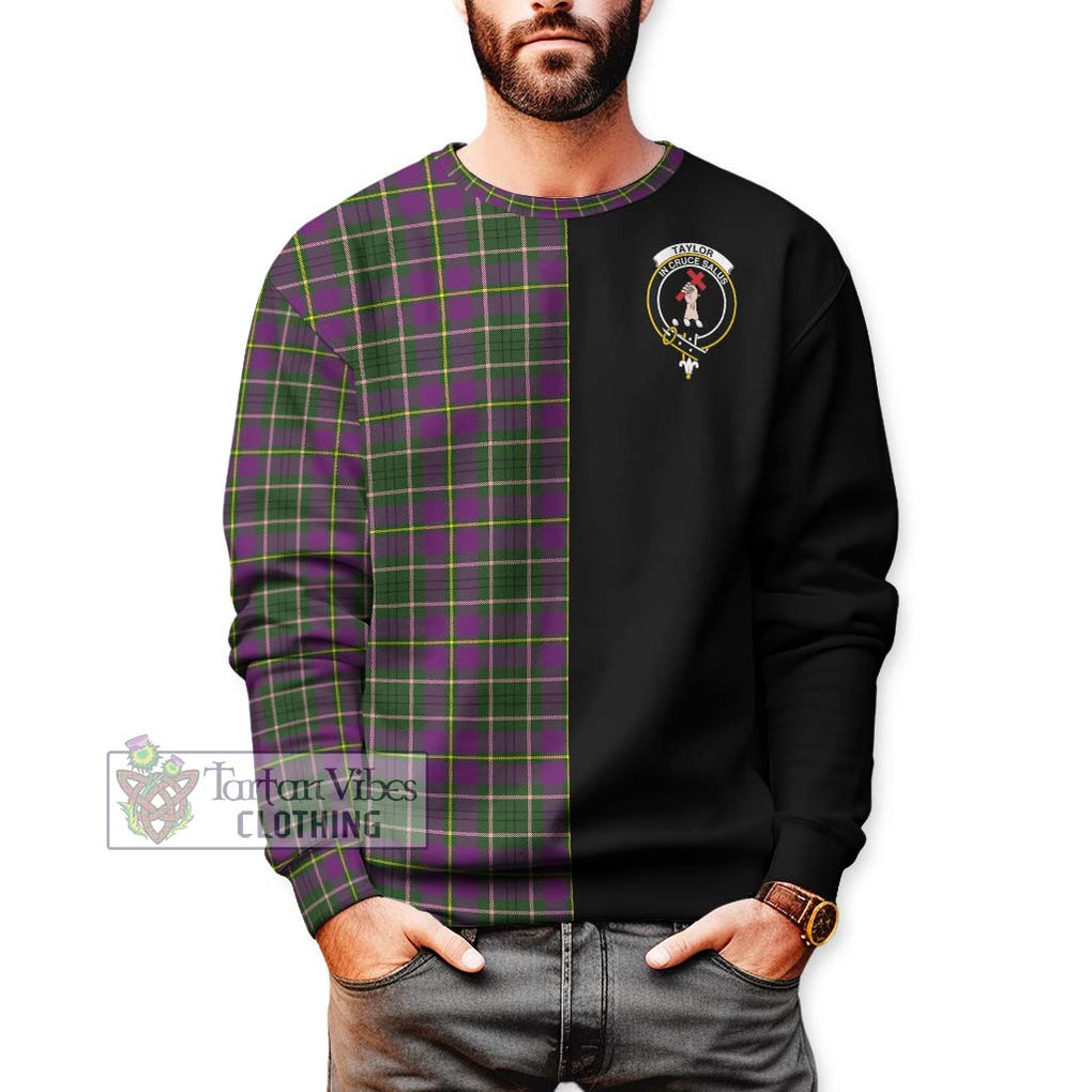 Taylor (Tailylour) Tartan Sweatshirt with Family Crest and Half Of Me Style Unisex - Tartanvibesclothing Shop