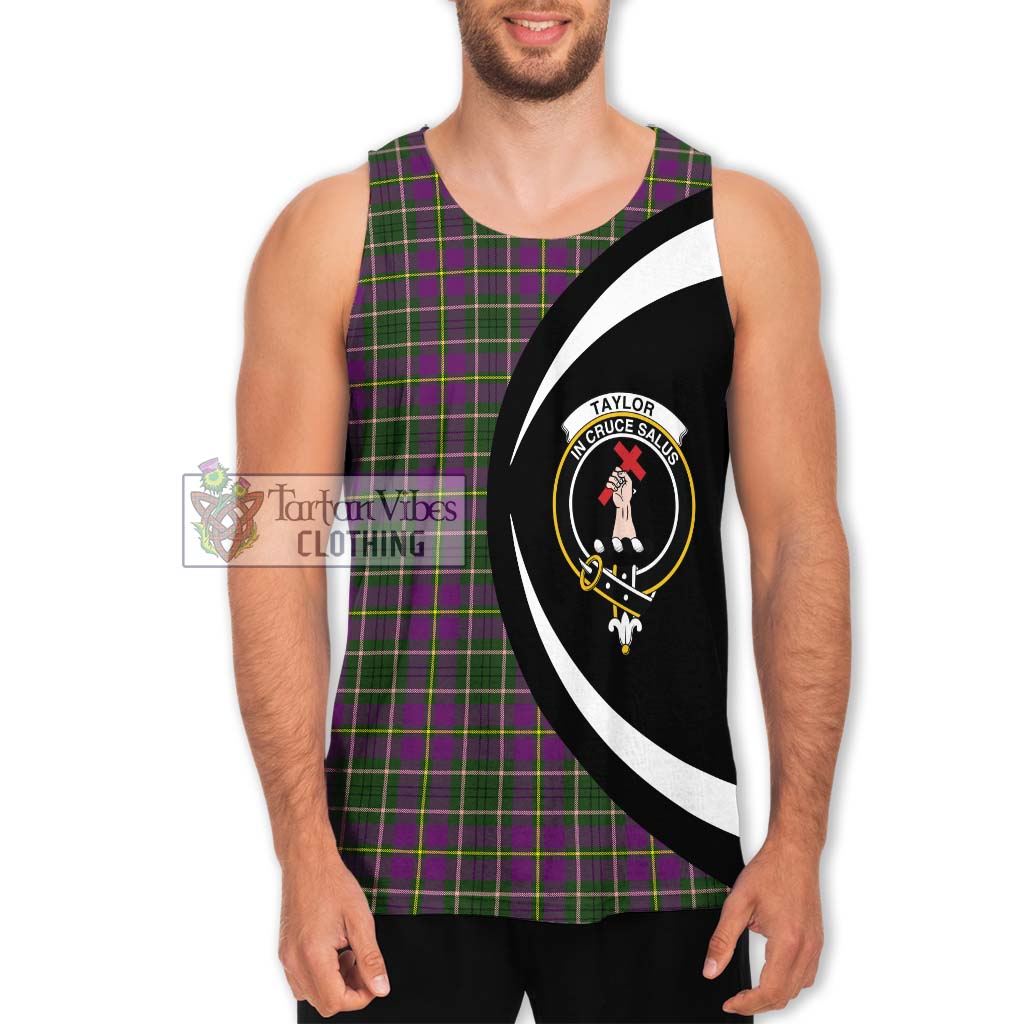 Taylor (Tailylour) Tartan Men's Tank Top with Family Crest Circle Style Men - Tartan Vibes Clothing