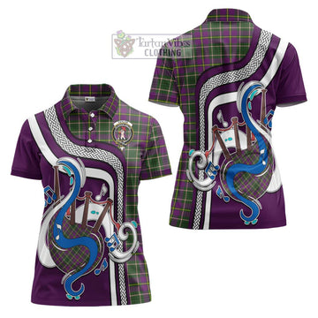 Taylor (Tailylour) Tartan Women's Polo Shirt with Epic Bagpipe Style