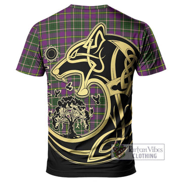 Taylor (Tailylour) Tartan T-Shirt with Family Crest Celtic Wolf Style