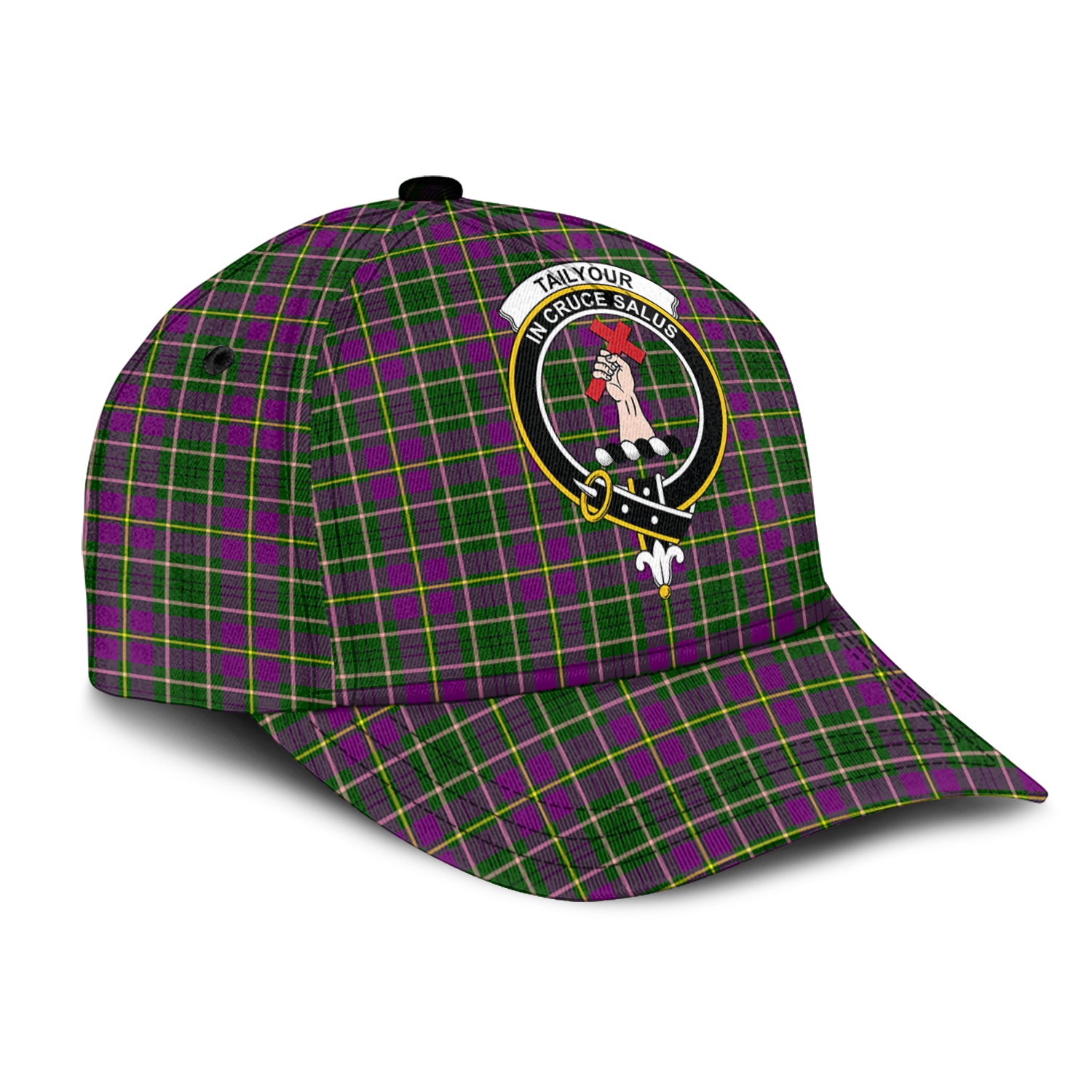 Taylor (Tailylour) Tartan Classic Cap with Family Crest - Tartan Vibes Clothing