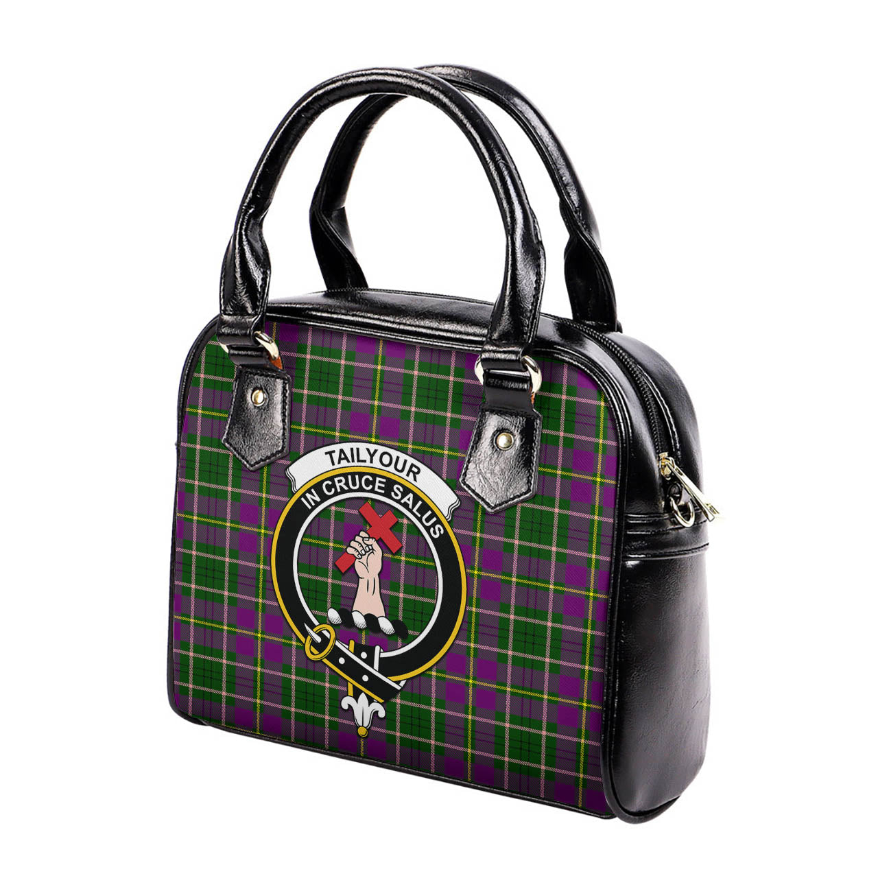 Taylor Tartan Shoulder Handbags with Family Crest - Tartanvibesclothing